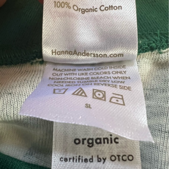 Hanna Andersson Christmas PJs Pajamas Set Tree Green Adult Size Small Holiday - Picture 6 of 8